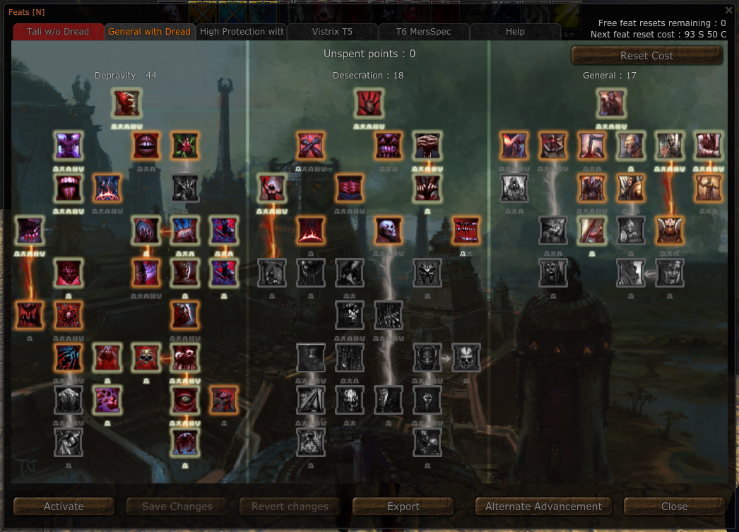General with Dread Build