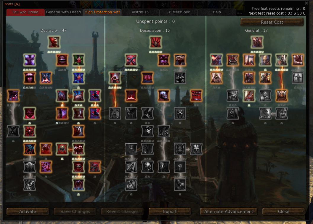 High Protection with Dread Build